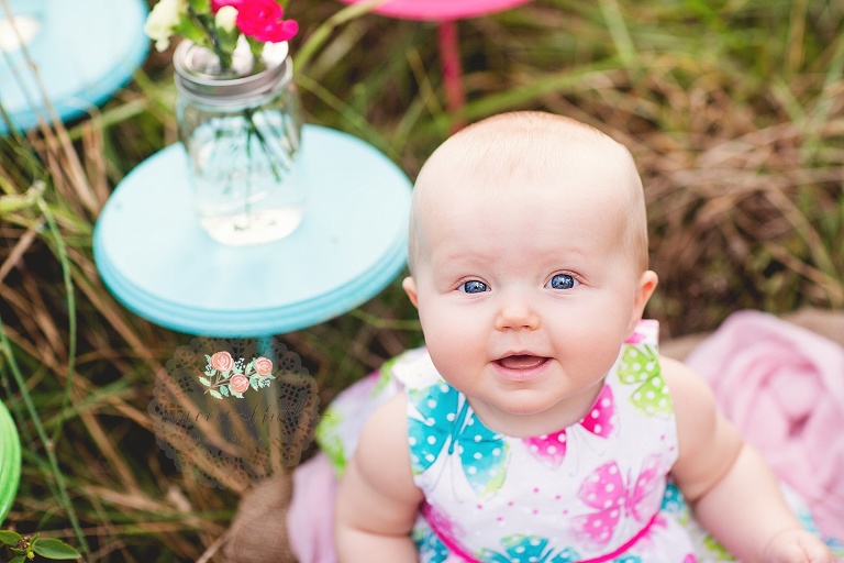 Delray baby photography flowers