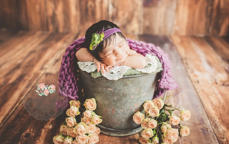 newborn portraits flowers Boca Raton