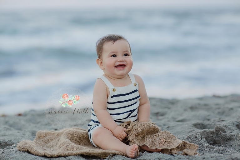 Boca Raton baby portraits beach