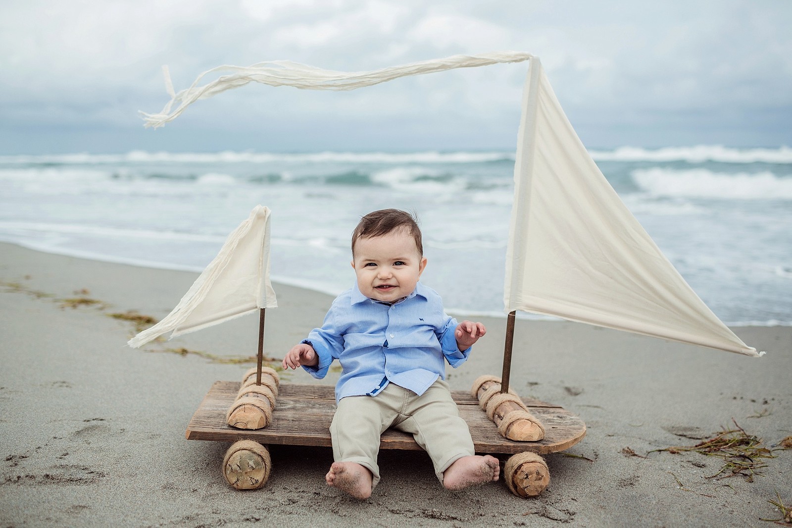 baby photo shoot at Boca Raton beach