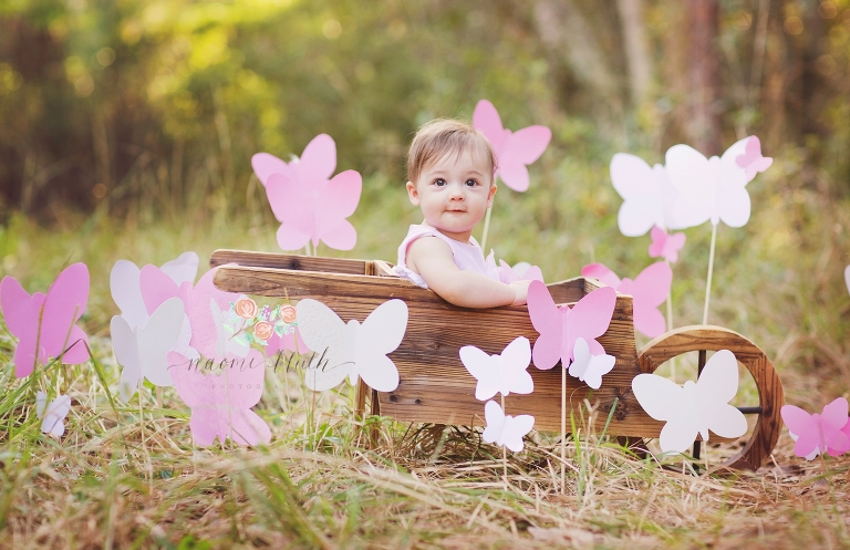 vintage photography baby portraits butterflies