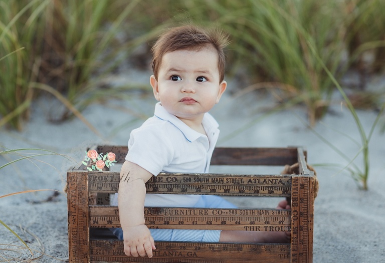 Boca Raton baby portraits beach