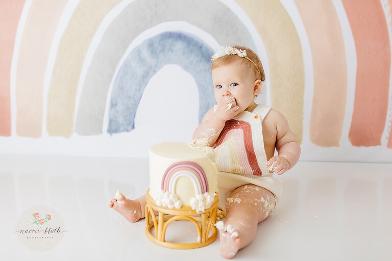 rainbow first birthday
