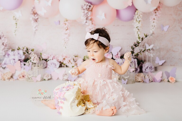 smash cake photos in Boca Raton