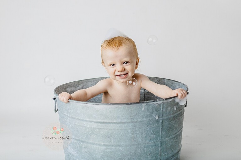 Coral Springs cake smash and bubble bath