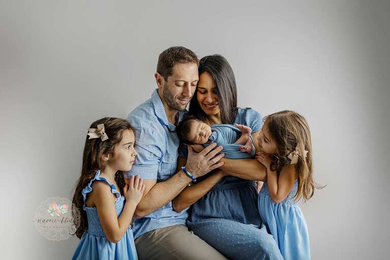 family photos during newborn photoshoot