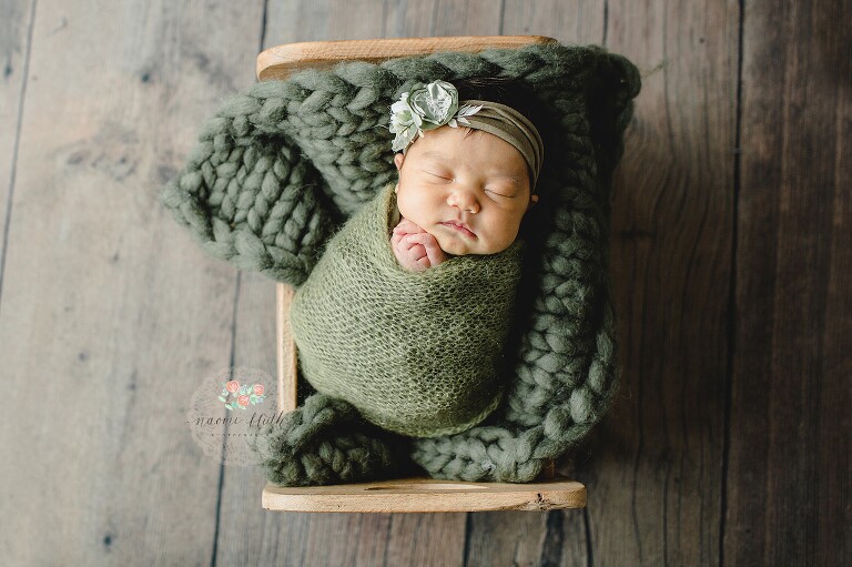 Peaceful Sleeping Newborn in Soft Blanket – Boca Raton Session